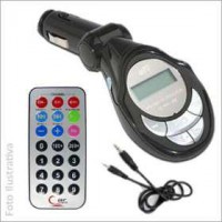 1,0 " LCD Carro MP3 Player FM Emissor com GO Controlador Remoto - Black (2,5 mm Audio/SD/USB/DC12V) 